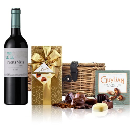 Puerta Vieja Rioja Tinto 75cl Red Wine And Chocolates Hamper